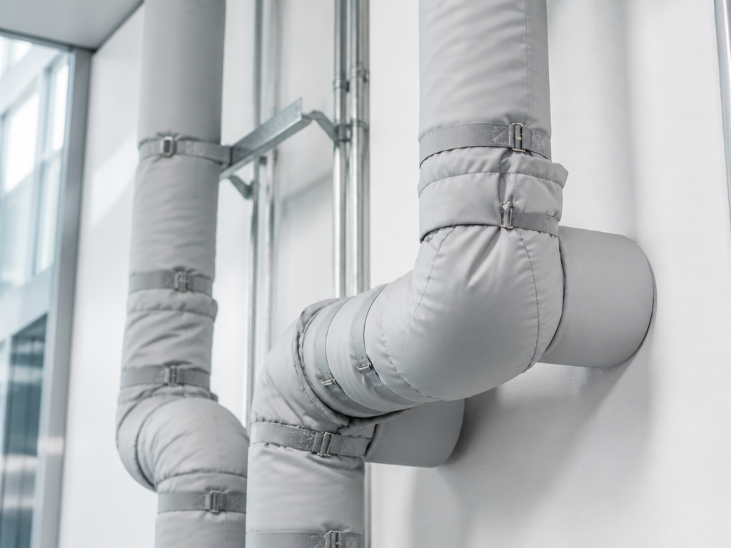 Canalisations isolées avec couverture thermique