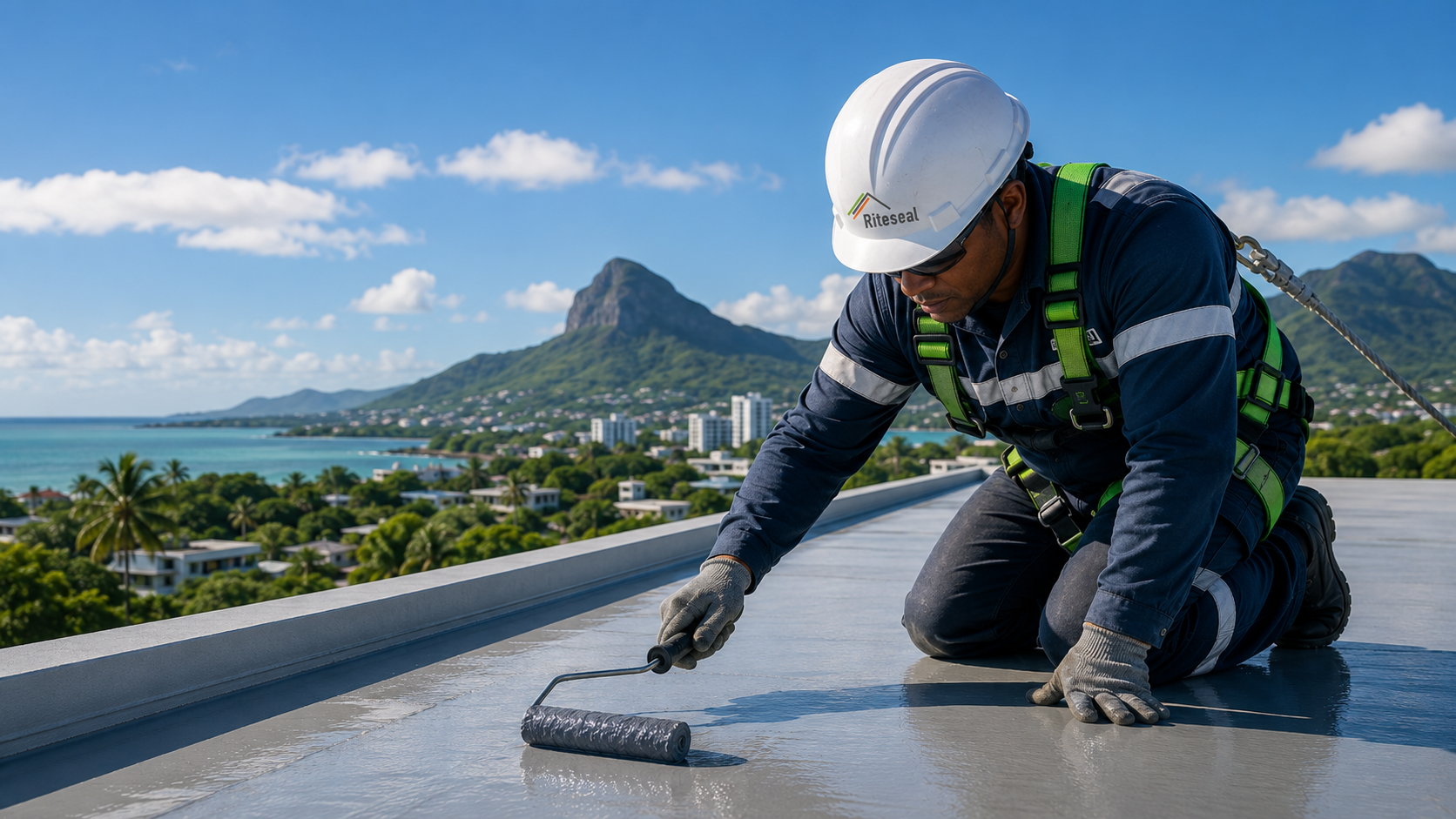 Chantier Riteseal — protection des bâtiments à Maurice