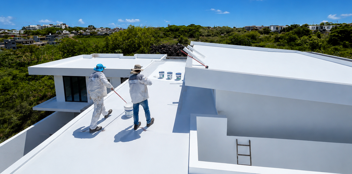 Membrane thermique blanche en gros plan