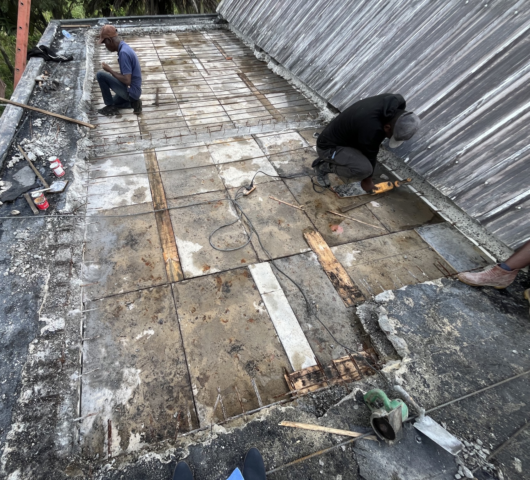 Chantier de réparation d'enveloppe bâtiment à Maurice